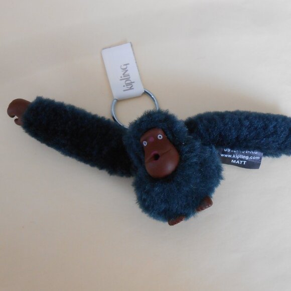 Kipling Monkey Keychain Keyring; Dark Blue green, - Picture 3 of 8